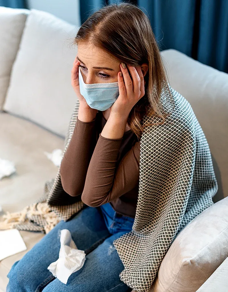 girl with fever