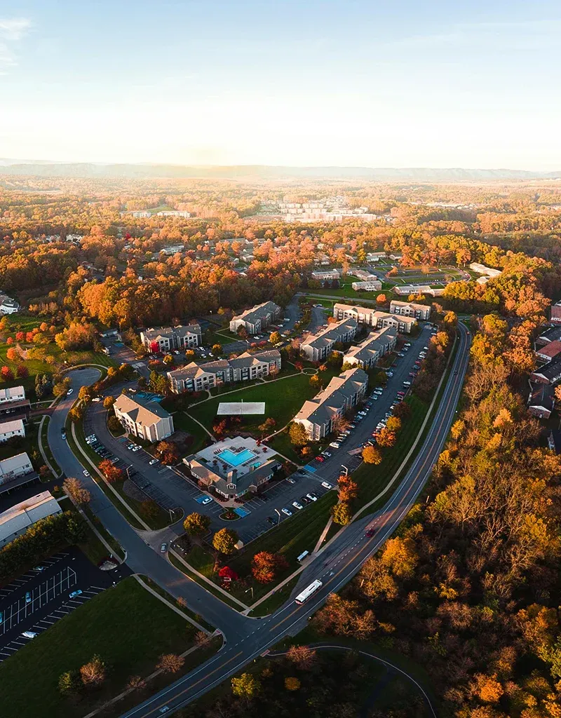 Autumn suburban community