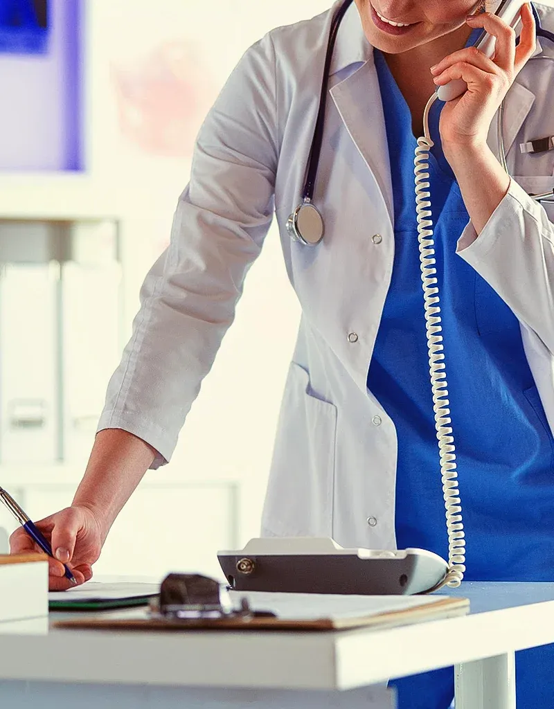 nurse on the phone