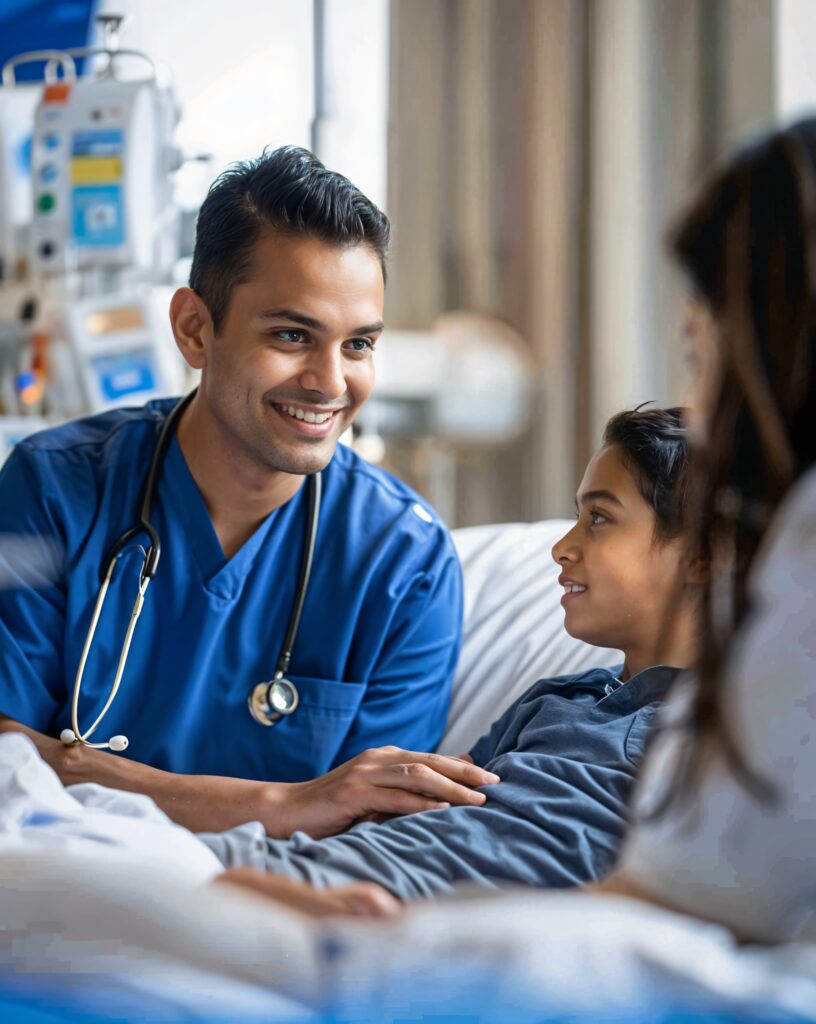 Stay Healthy with Reliable Urgent Care Chicago Services Male Nurse Talking to kid client