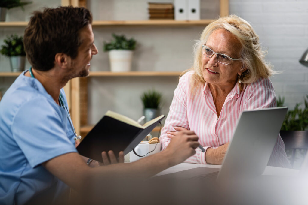 Doctor patient discussion