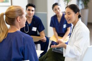 Healthcare team discussion