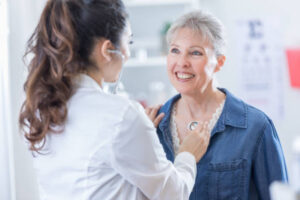 Doctor examining patient